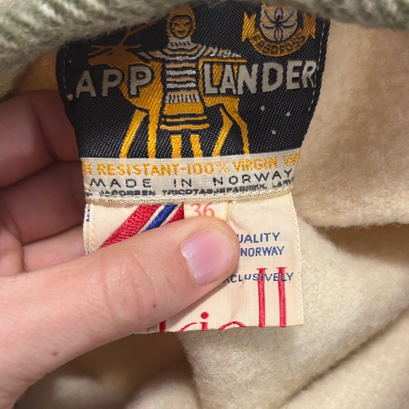 Lapp Lander 100% wool fringe vintage Sweater made in Norway - Picture 12 of 13